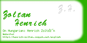 zoltan henrich business card